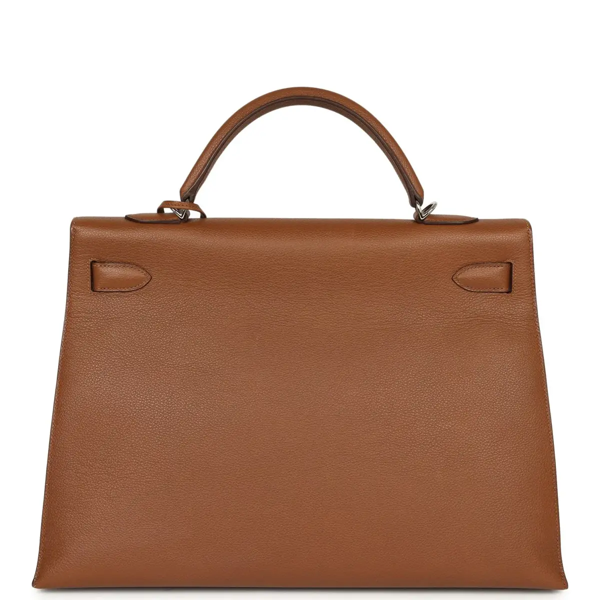 HERMÈS Pre-owned Hermes Kelly Sellier 42 Maxi Alezan Buffalo Palladium Hardware | Thumbnail 4