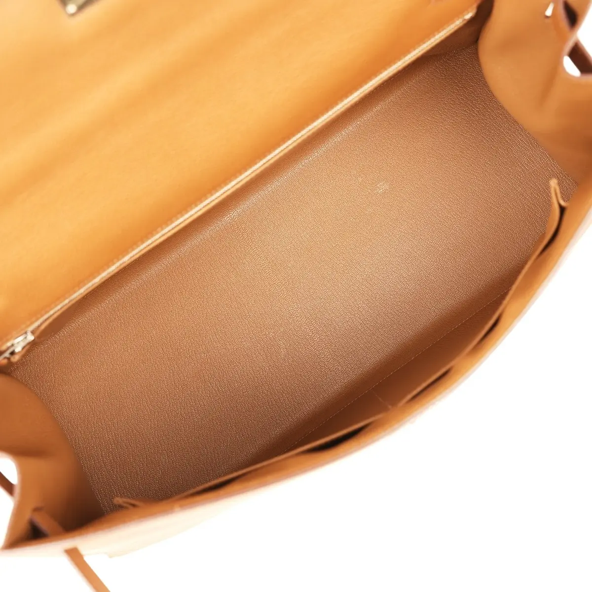 HERMÈS Pre-owned Hermes Kelly Sellier 42 Maxi Alezan Buffalo Palladium Hardware | Thumbnail 8
