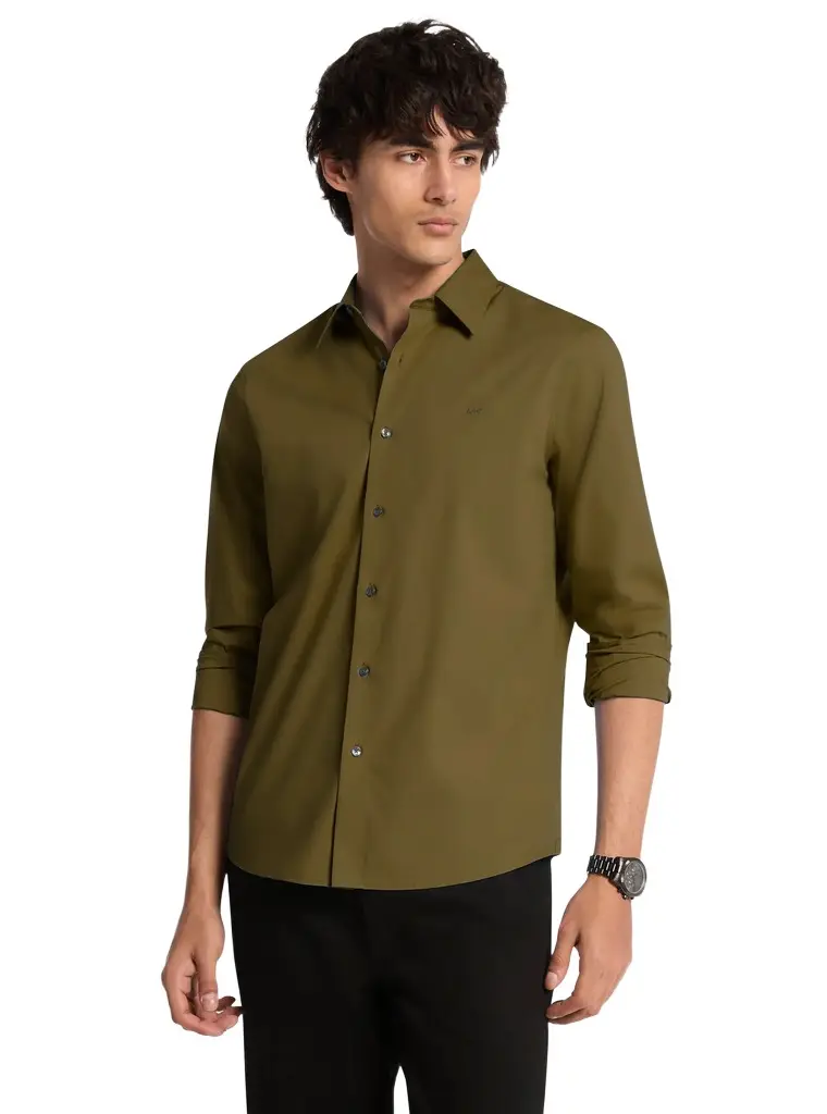 Michael Kors Collection Stretch Cotton Shirt in White