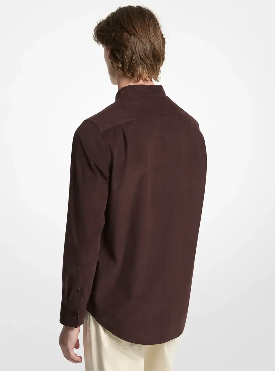 Michael Kors Collection Cotton Corduroy Shirt in Brown | Thumbnail 2