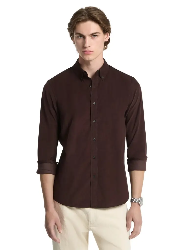 Michael Kors Collection Cotton Corduroy Shirt in Brown