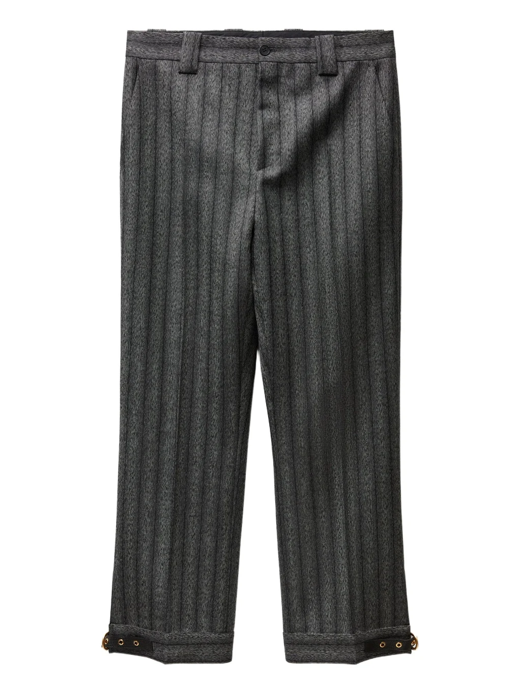 Versace Pinstripe Wool Twill Formal Pants