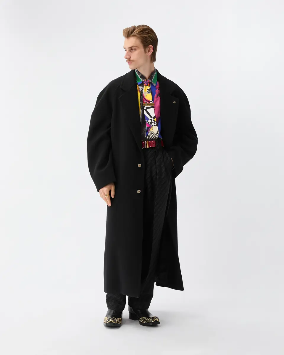 Versace Cavalry Wool Coat | Thumbnail 2