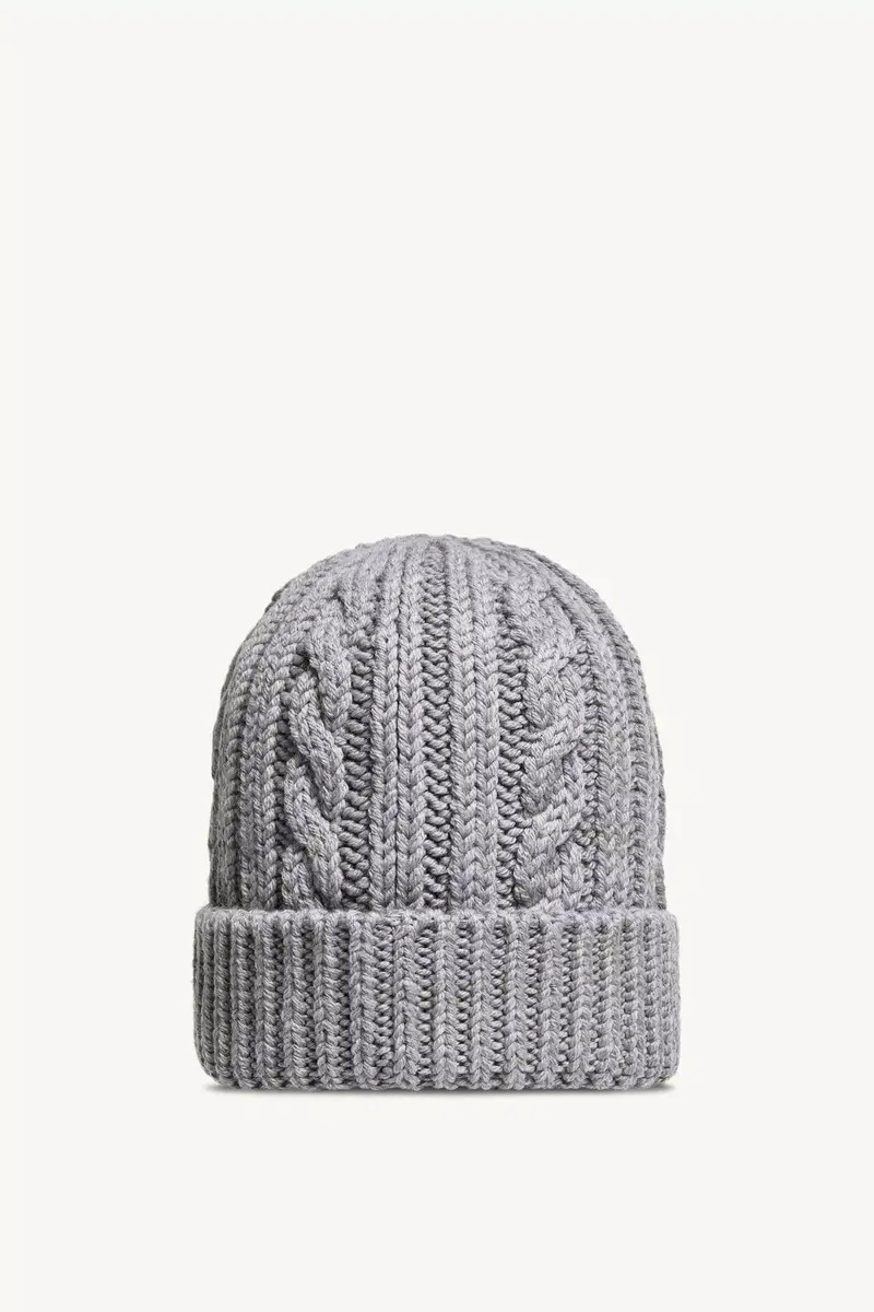 Moncler Leather Logo Wool Beanie | Thumbnail 5 Moncler Leather Logo Wool Beanie | Thumbnail 5