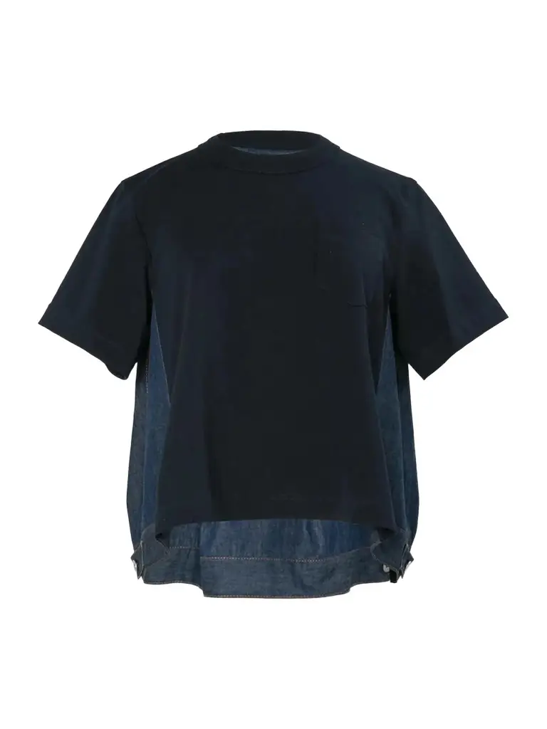 Denim x Cotton Jersey T-Shirt Denim x Cotton Jersey T-Shirt
