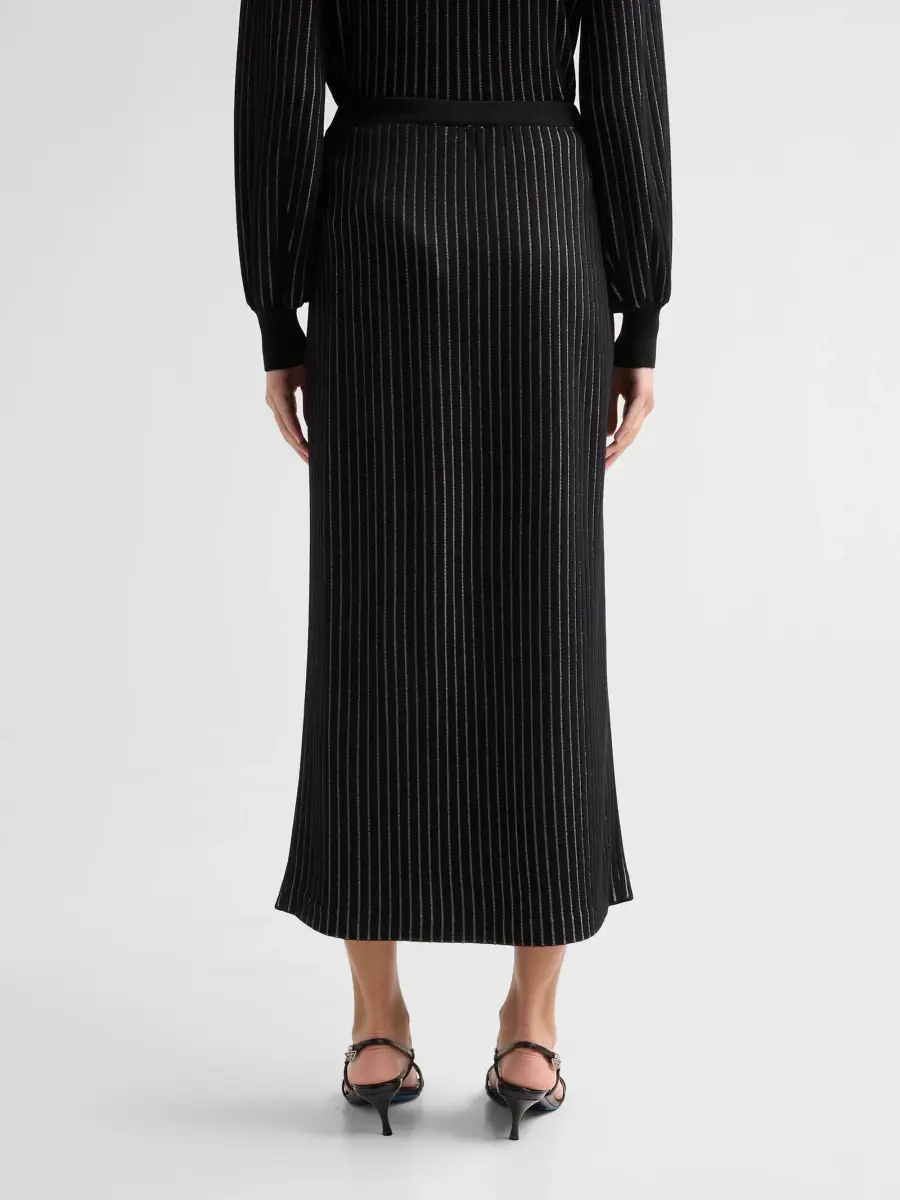 Ming Wang Women's Petite Striped Floral Column Skirt | Thumbnail 3 Ming Wang Women's Petite Striped Floral Column Skirt | Thumbnail 3
