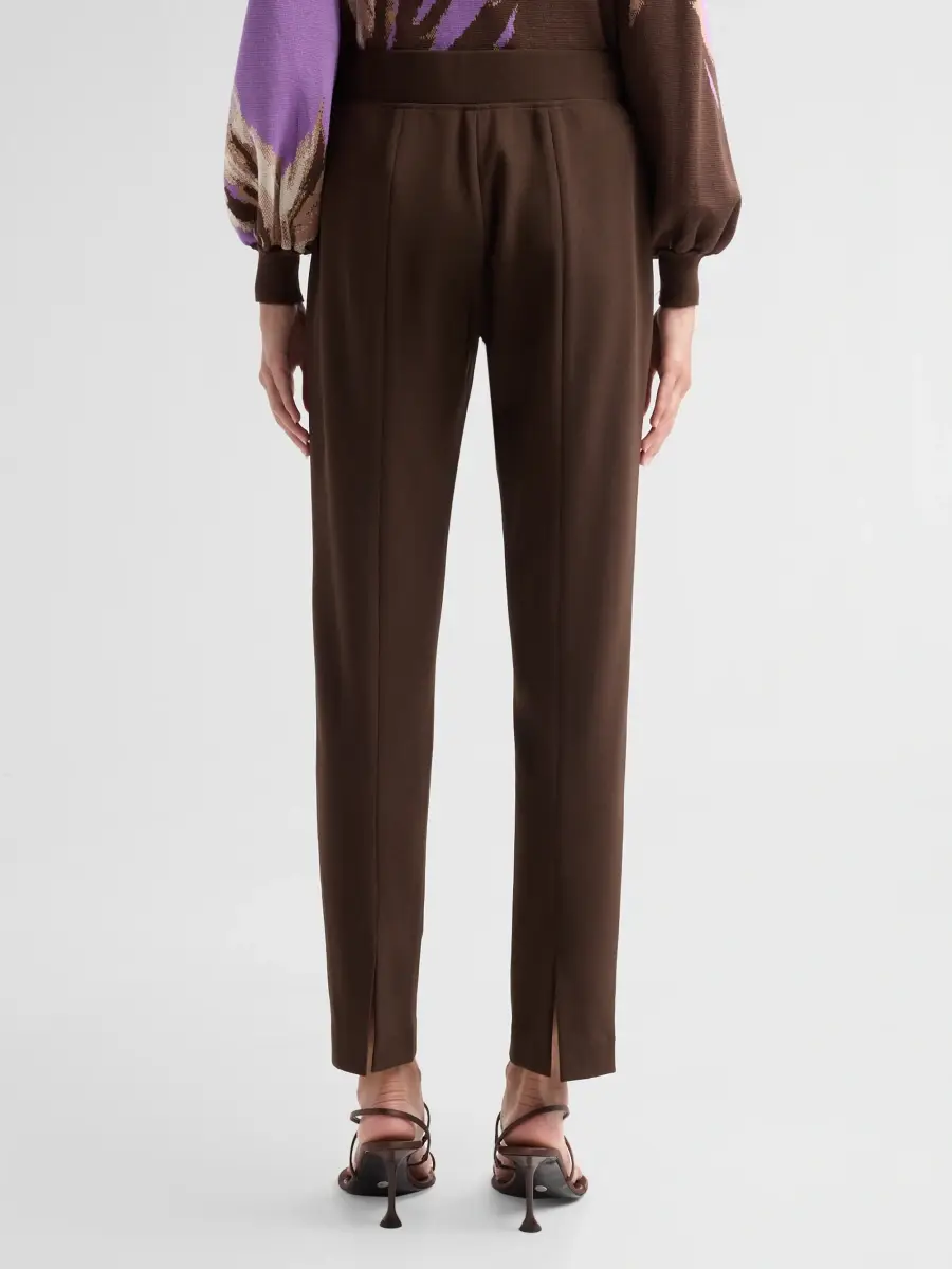 Ming Wang Women's Petite Stretch Deco Crepe Straight-Leg Pants | Thumbnail 3