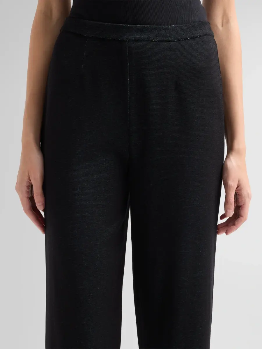 Ming Wang Women's Petite Floral Jacquard Straight-Leg Pants | Thumbnail 5 Ming Wang Women's Petite Floral Jacquard Straight-Leg Pants | Thumbnail 5