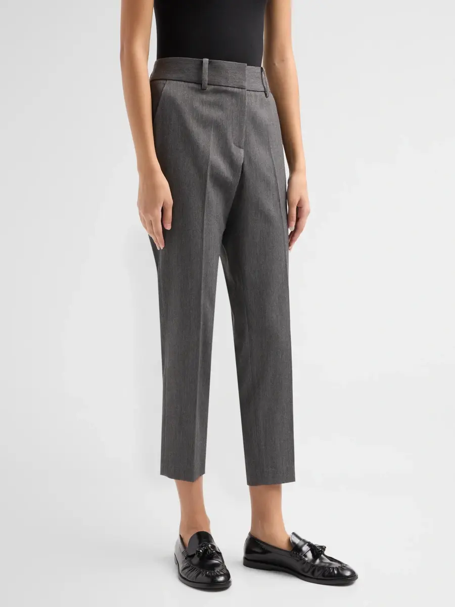 Milly Women's Nicola Tapered-Leg Crop Pants | Thumbnail 4 Milly Women's Nicola Tapered-Leg Crop Pants | Thumbnail 4