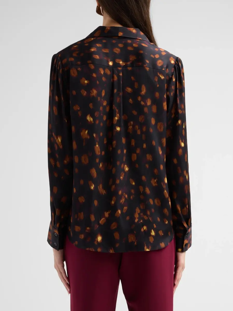 Milly Women's Printed Tieneck Silk-Blend Blouse | Thumbnail 3 Milly Women's Printed Tieneck Silk-Blend Blouse | Thumbnail 3