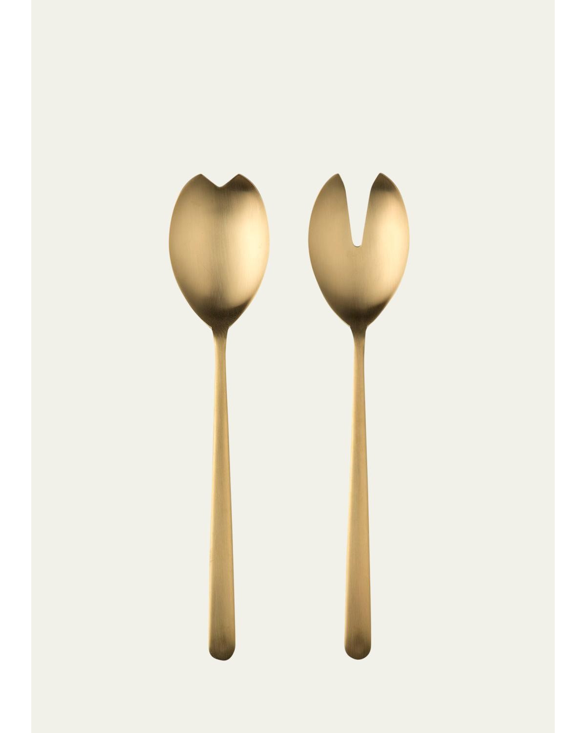 Mepra Linea Ice Oro Salad Servers Set