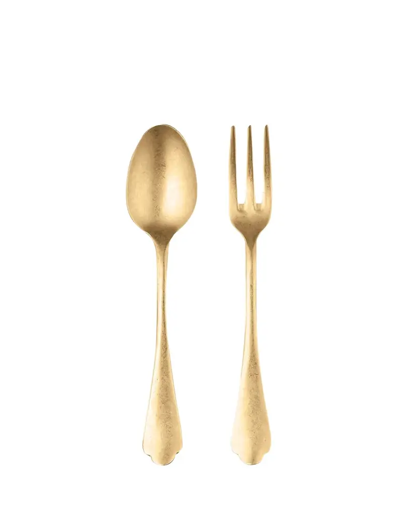 Mepra Dolce Vita Pewter Oro Serving Utensil Set