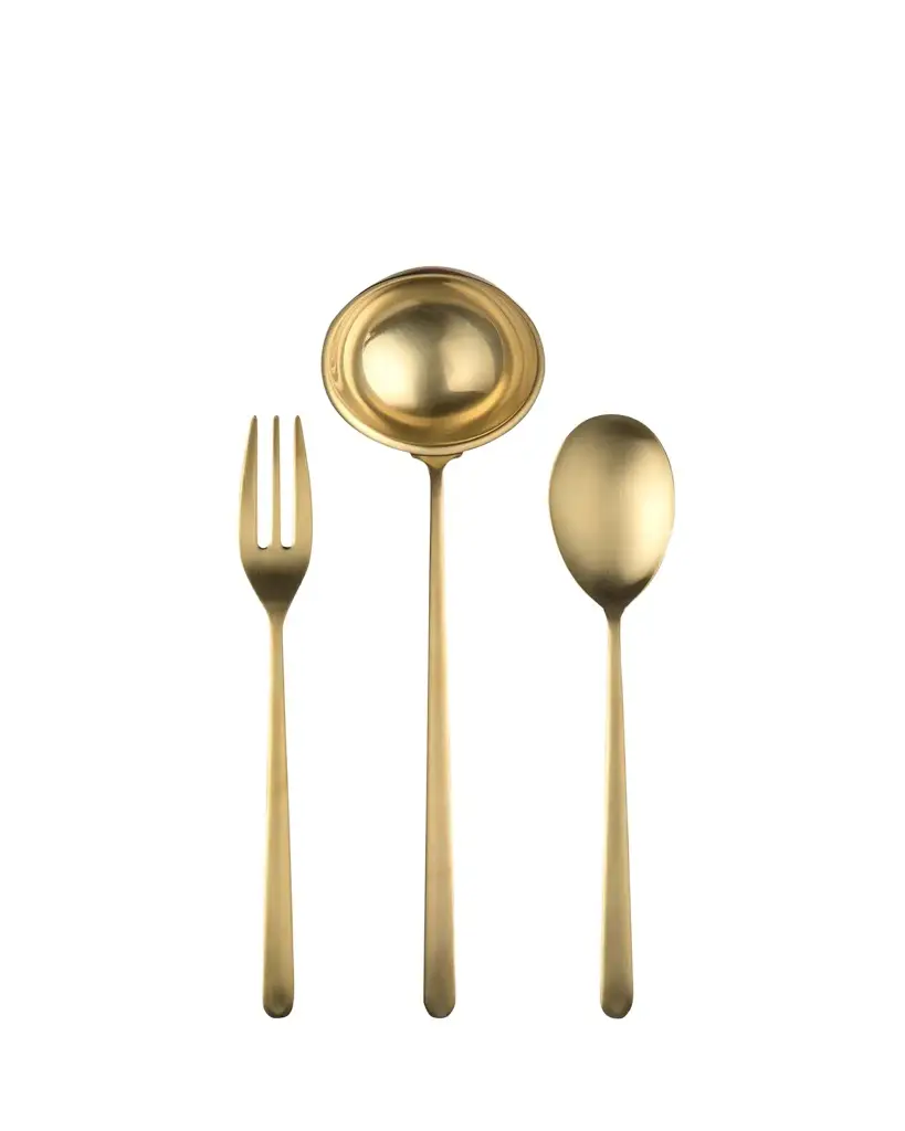 Mepra Linea Ice Oro 3-Piece Serving Set