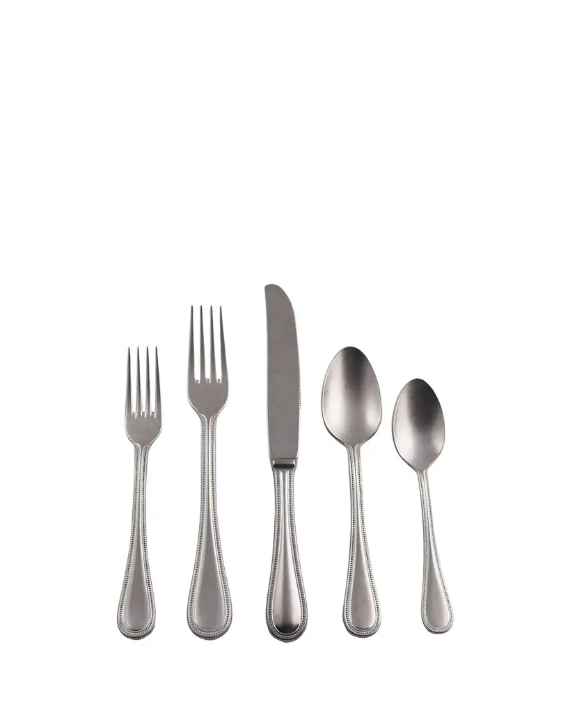 Mepra Perla Pewter 5-Piece Flatware Set