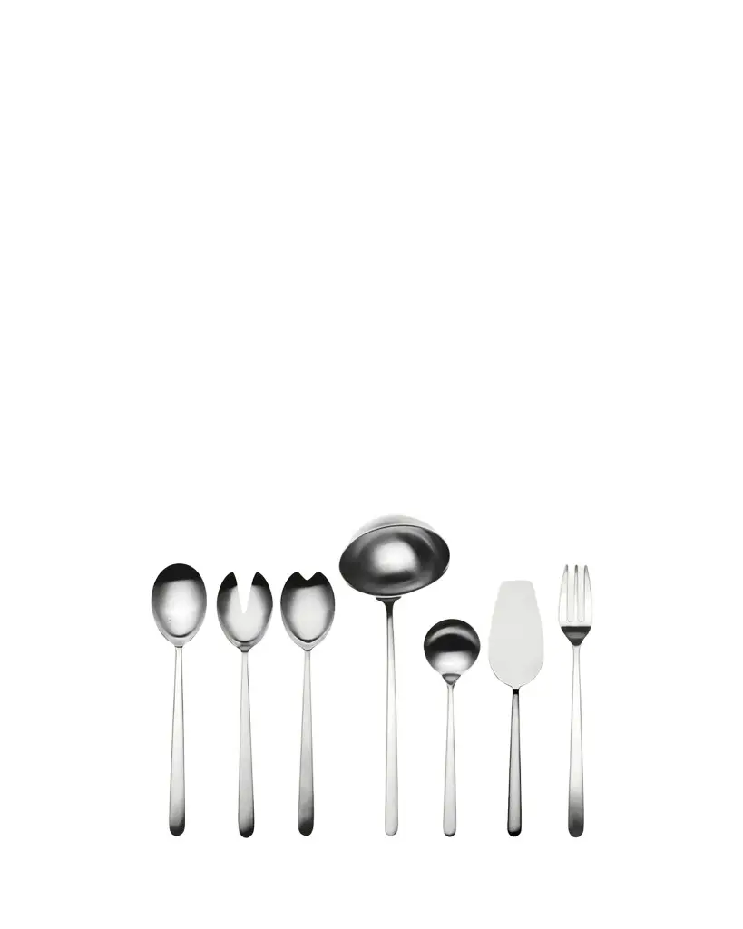Mepra Linea Ice 7-Piece Full Flatware Serving Set