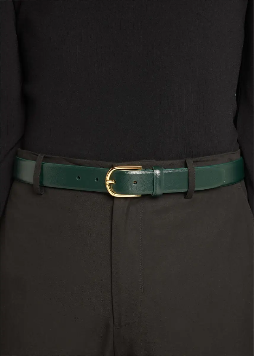 Simonnot Godard Men's Saffiano Leather Belt, 30mm | Thumbnail 3