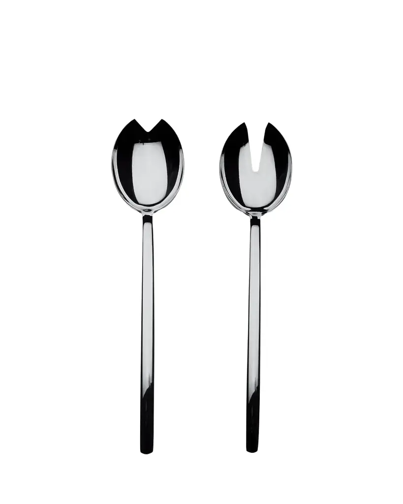 Mepra Two-Piece Duo Ice Oro Nero Salad Server Set