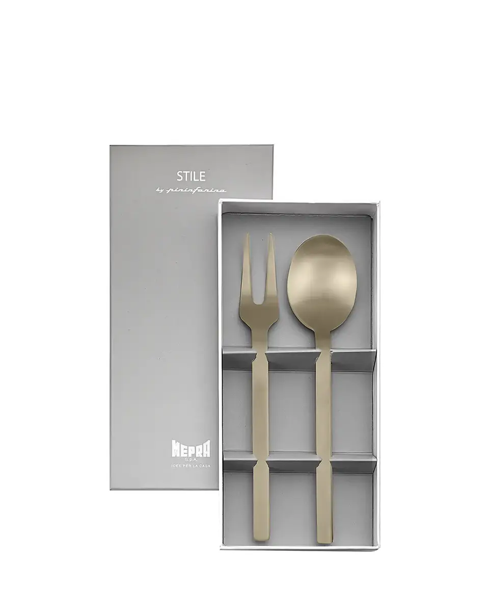 Mepra Stile Ice Oro Nero 2-Piece Serving Gift Box | Thumbnail 2 Mepra Stile Ice Oro Nero 2-Piece Serving Gift Box | Thumbnail 2