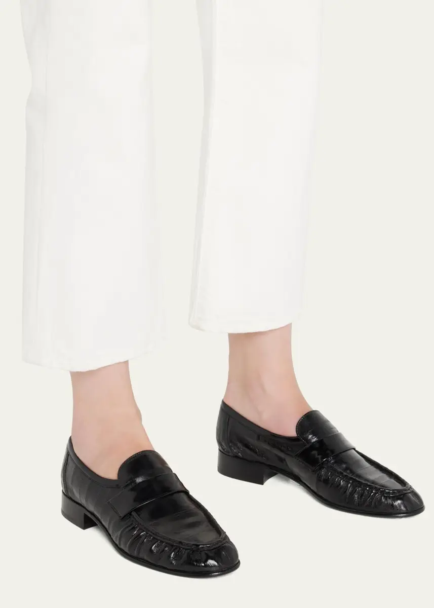 The Row Soft Leather Flat Loafers | Thumbnail 2 The Row Soft Leather Flat Loafers | Thumbnail 2
