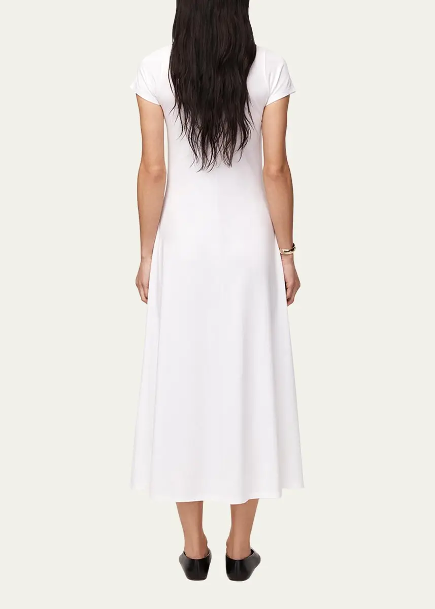 Another Tomorrow Cotton Fitted Tee Dress | Thumbnail 6 Another Tomorrow Cotton Fitted Tee Dress | Thumbnail 6