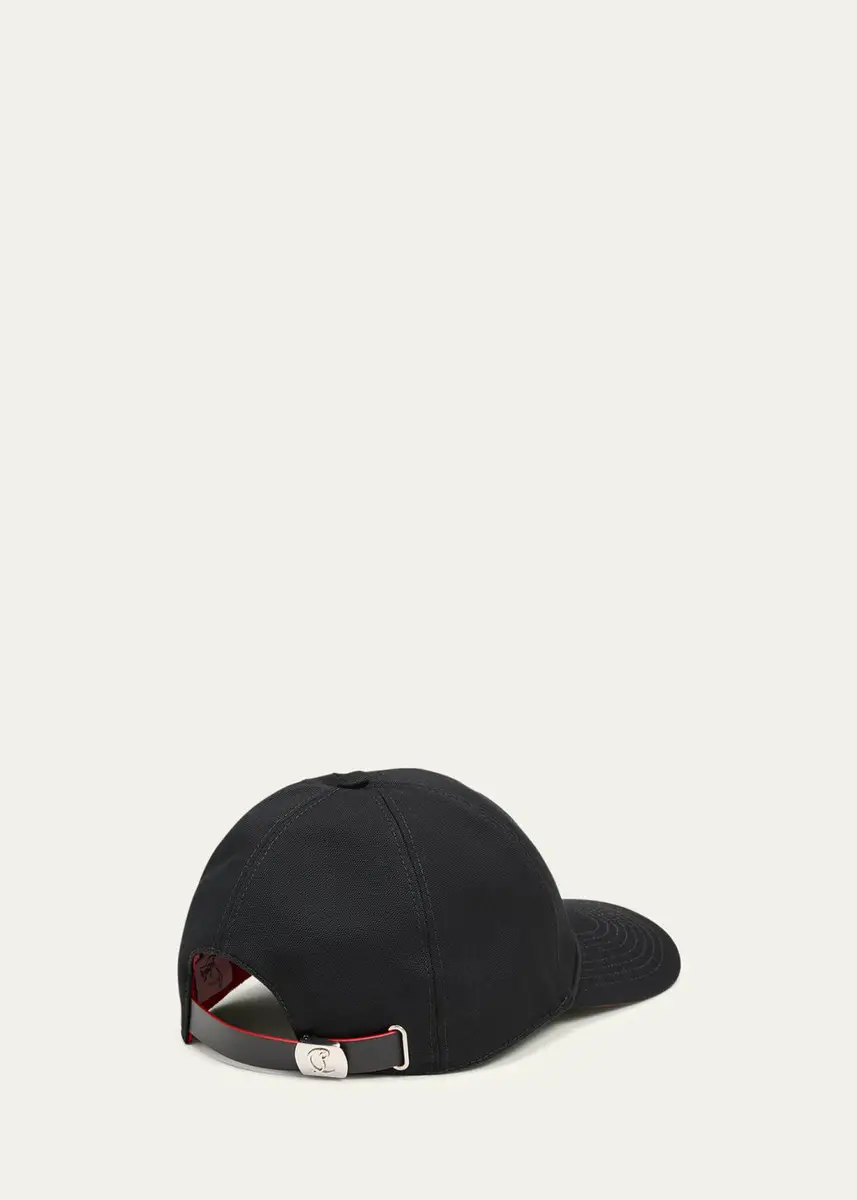 Christian Louboutin Men's Mooncrest Embroidered Baseball Hat | Thumbnail 2 Christian Louboutin Men's Mooncrest Embroidered Baseball Hat | Thumbnail 2