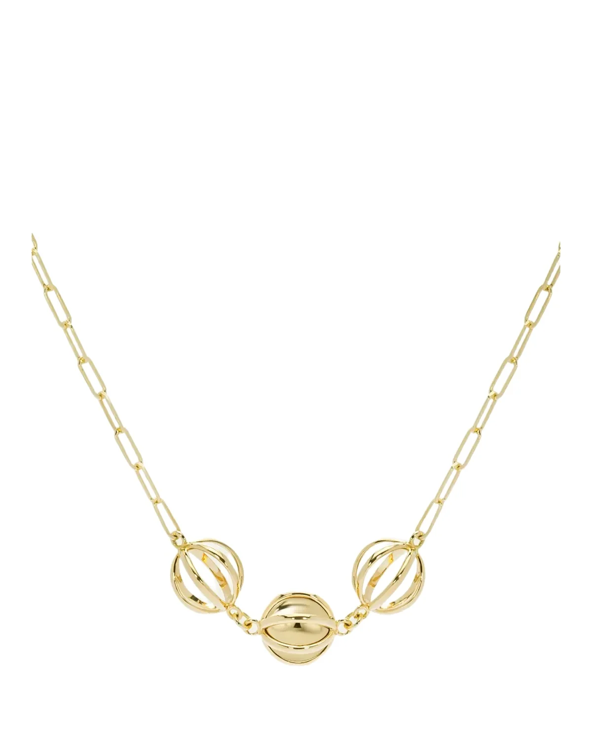 L. Klein Prisma 18K Yellow Gold Paperclip Chain Necklace