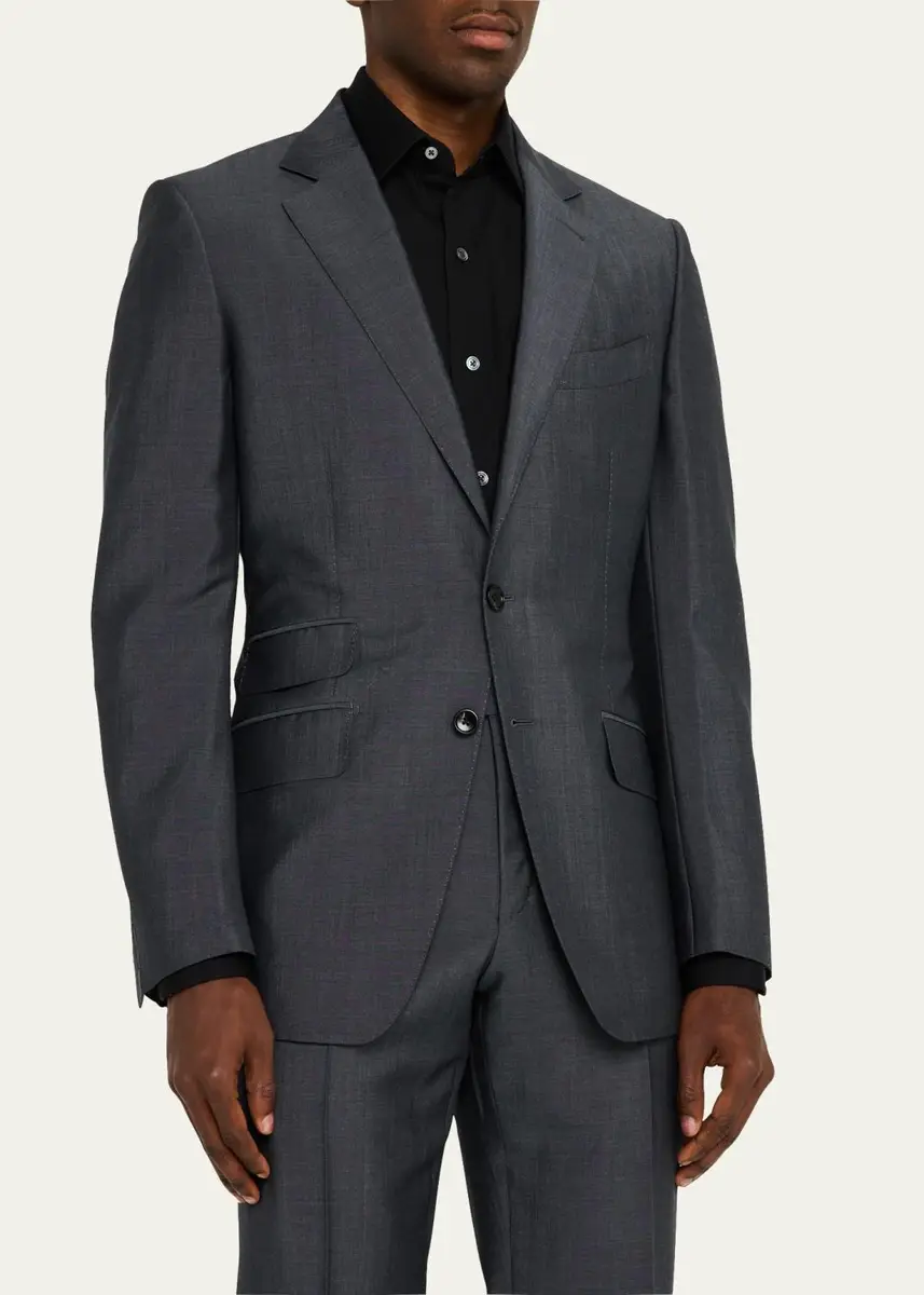 Tom Ford Men's O'Connor Iridescent Poplin Suit | Thumbnail 4 Tom Ford Men's O'Connor Iridescent Poplin Suit | Thumbnail 4