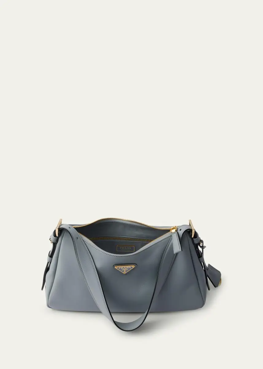 Prada Medium Aimee Zip Leather Shoulder Bag | Thumbnail 10 Prada Medium Aimee Zip Leather Shoulder Bag | Thumbnail 10