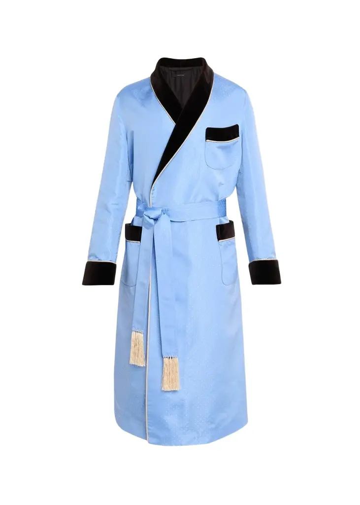 Tom Ford Men's Silk Jacquard Shawl Robe