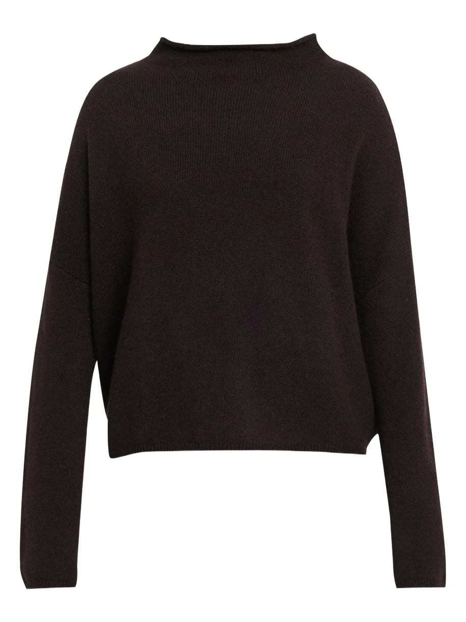 Sandy Mock-Neck Cashmere Sweater