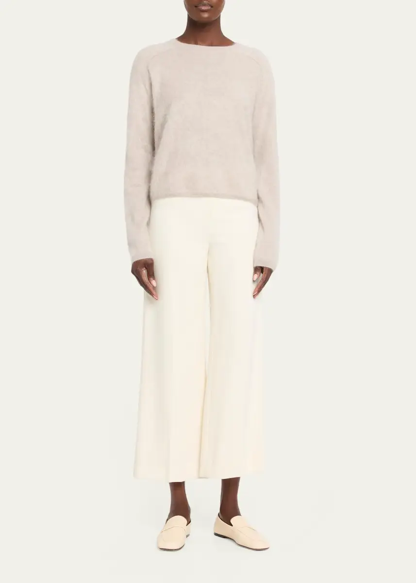 Lisa Yang Lexia Mock-Neck Cashmere Short-Sleeve Sweater | Thumbnail 2