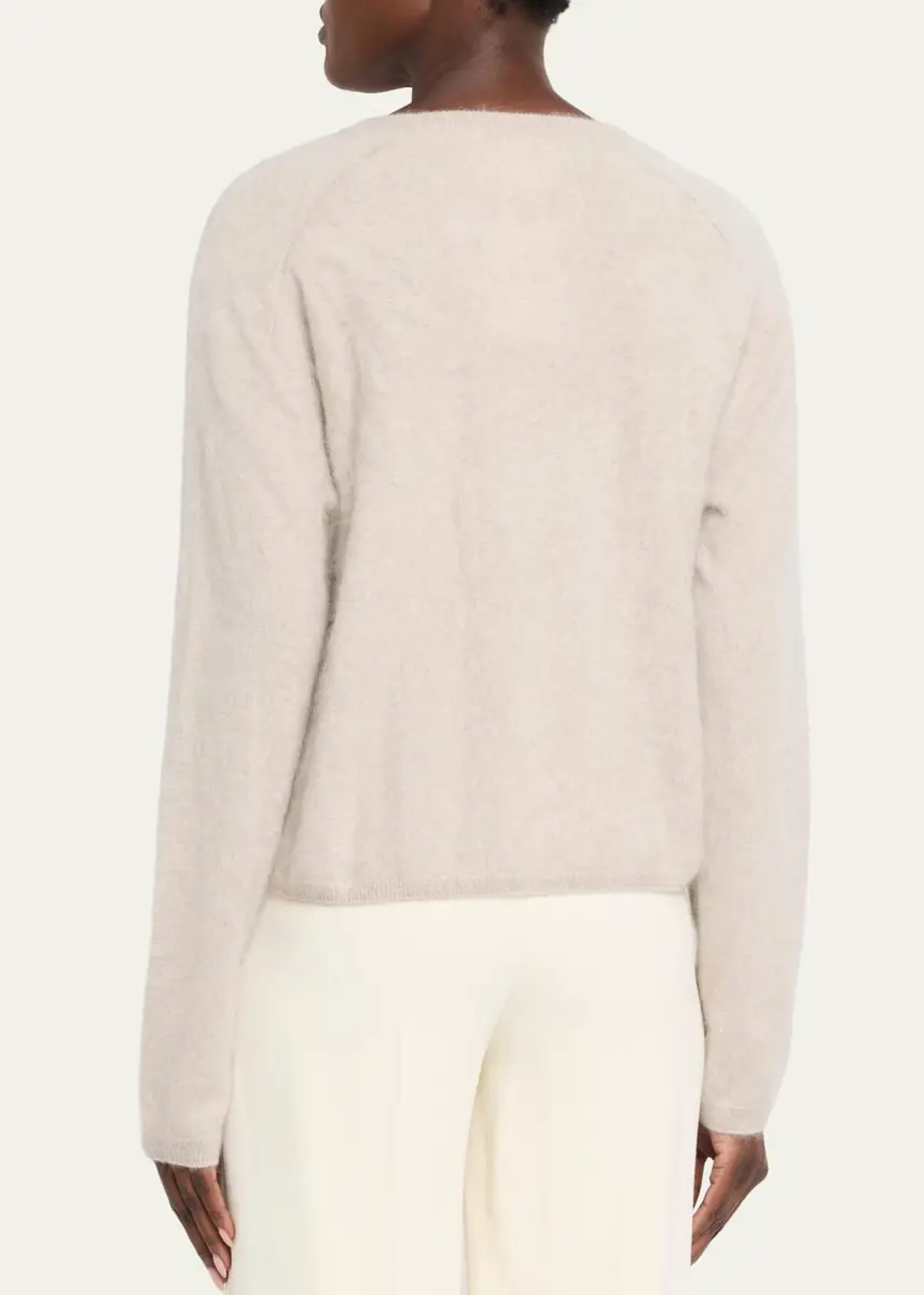 Lisa Yang Lexia Mock-Neck Cashmere Short-Sleeve Sweater | Thumbnail 3