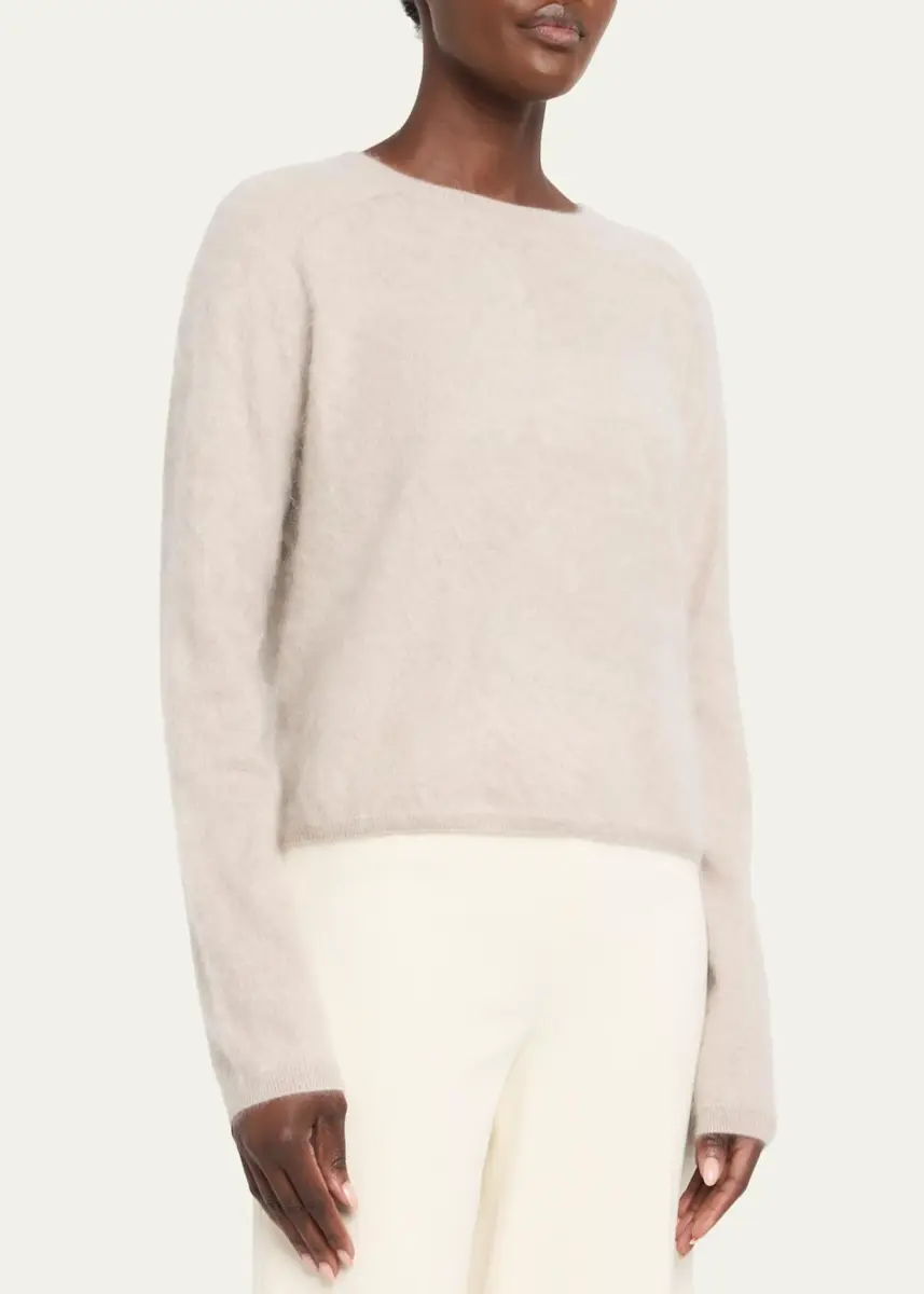 Lisa Yang Lexia Mock-Neck Cashmere Short-Sleeve Sweater | Thumbnail 4