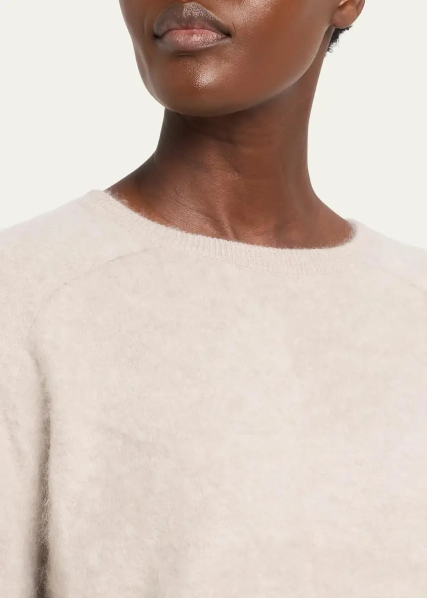 Lisa Yang Lexia Mock-Neck Cashmere Short-Sleeve Sweater | Thumbnail 5