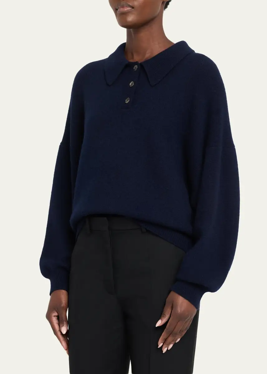 Lisa Yang Etta Cashmere Polo Sweater | Thumbnail 4 Lisa Yang Etta Cashmere Polo Sweater | Thumbnail 4
