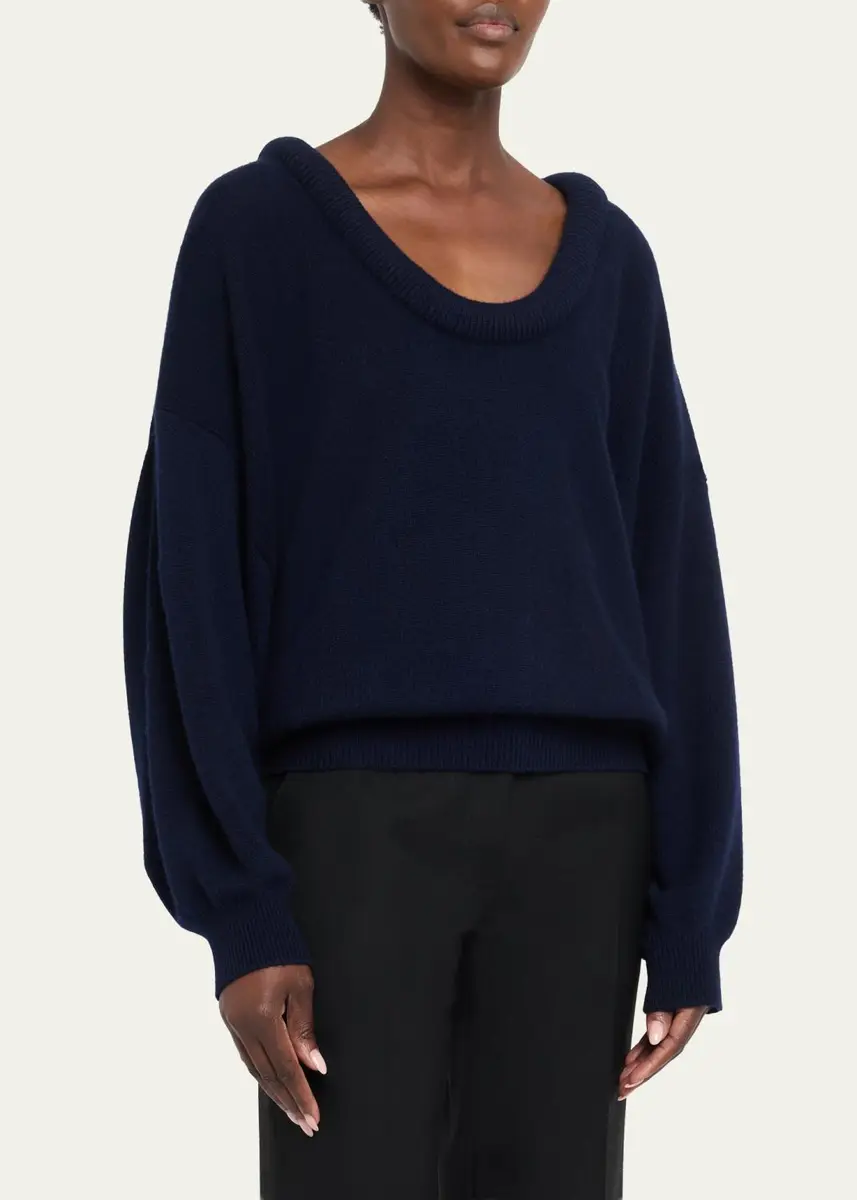 Lisa Yang Doria Scoop-Neck Cashmere Sweater | Thumbnail 4