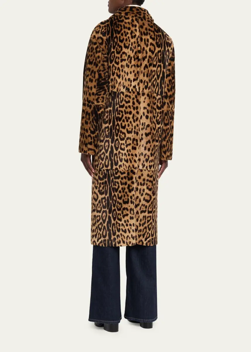 Nili Lotan Davelle Leopard-Print Lamb Shearling Coat | Thumbnail 3 Nili Lotan Davelle Leopard-Print Lamb Shearling Coat | Thumbnail 3