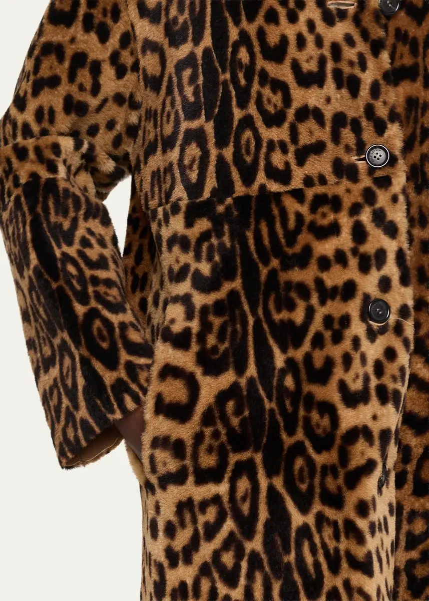 Nili Lotan Davelle Leopard-Print Lamb Shearling Coat | Thumbnail 5 Nili Lotan Davelle Leopard-Print Lamb Shearling Coat | Thumbnail 5