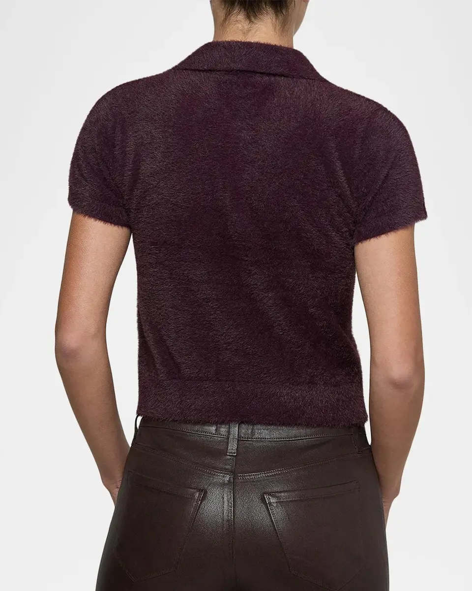 L'Agence Cirrus Crop Polo Shirt | Thumbnail 3 L'Agence Cirrus Crop Polo Shirt | Thumbnail 3