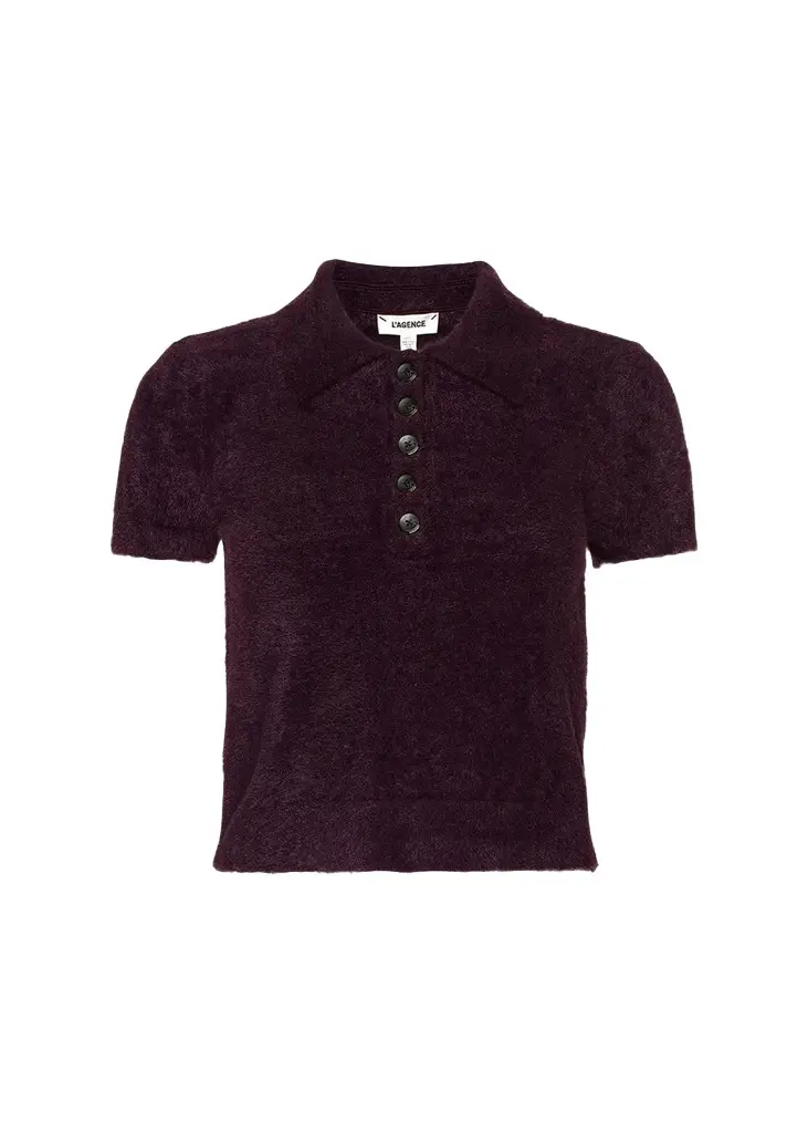 L'Agence Cirrus Crop Polo Shirt