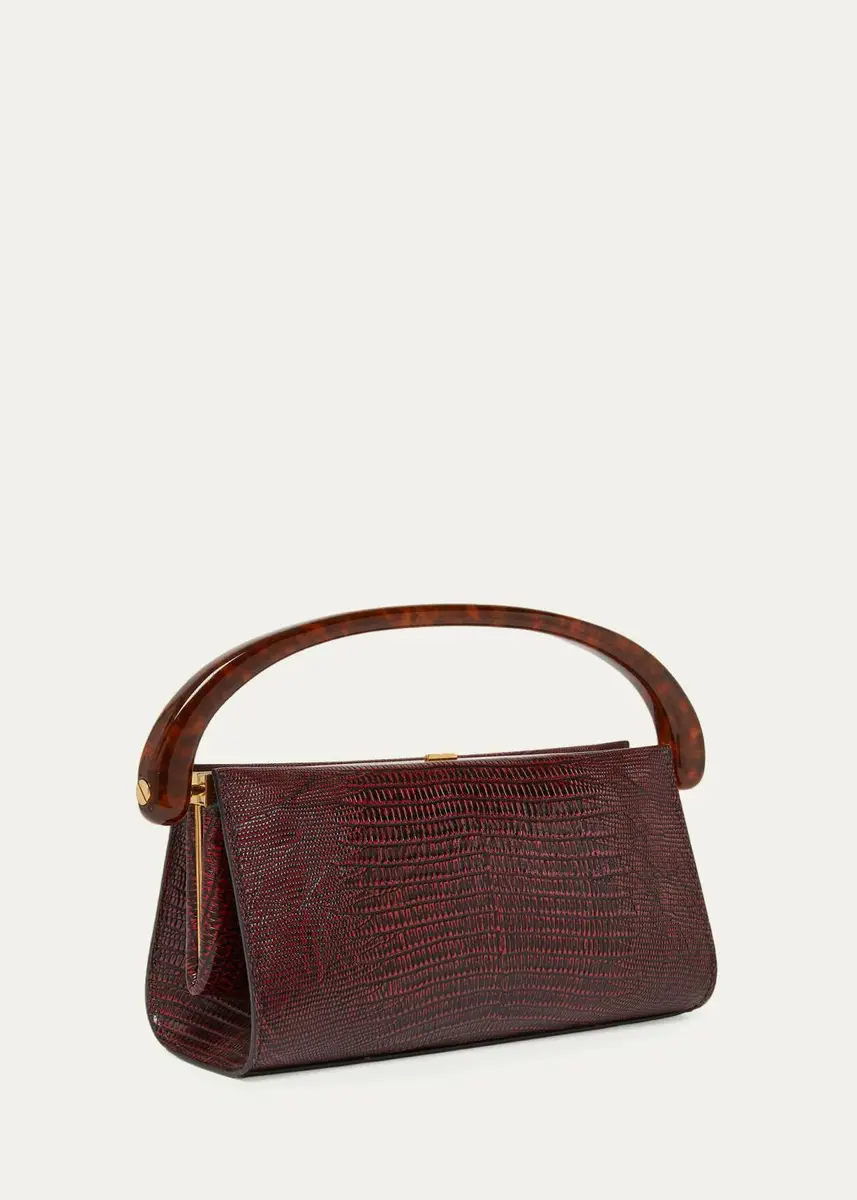 Dries Van Noten Lizard-Embossed Leather Top-Handle Bag | Thumbnail 2 Dries Van Noten Lizard-Embossed Leather Top-Handle Bag | Thumbnail 2