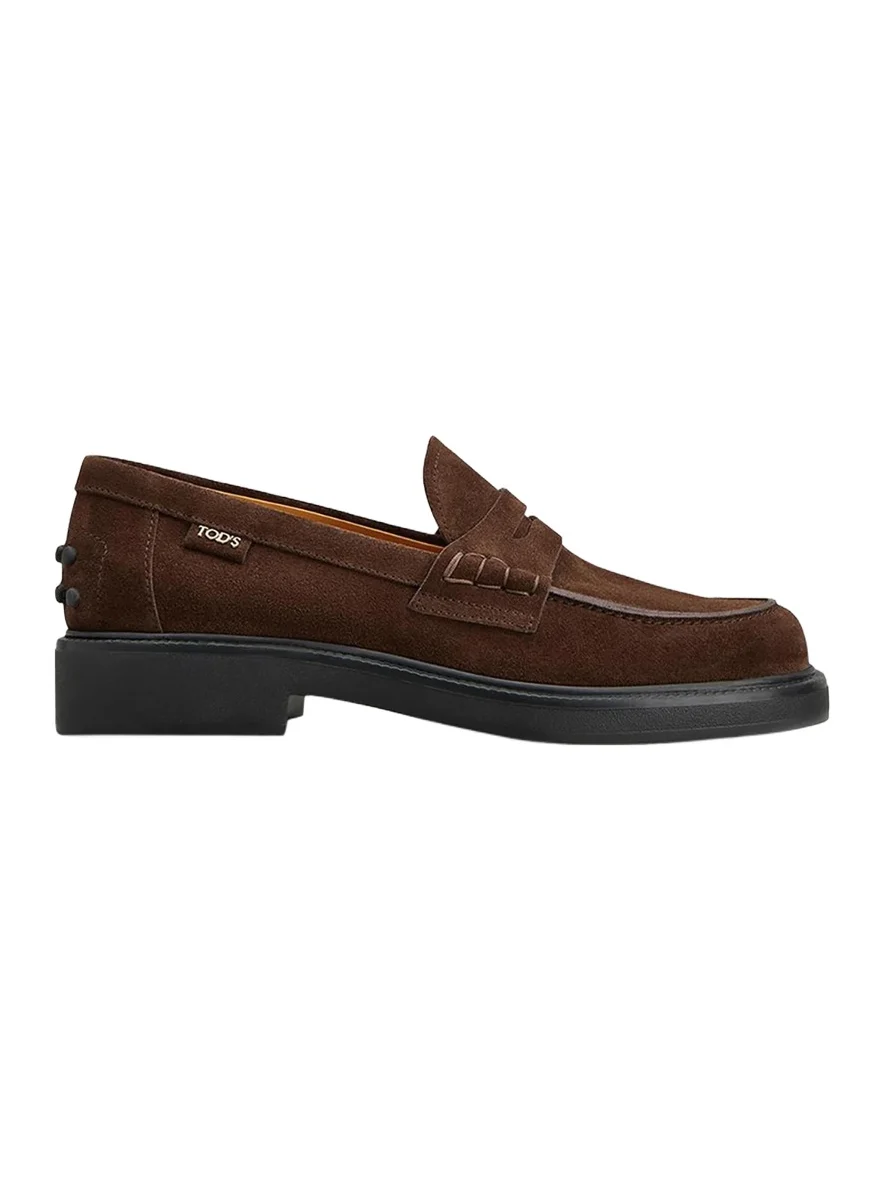 Tod's Gomma Suede Penny Loafers