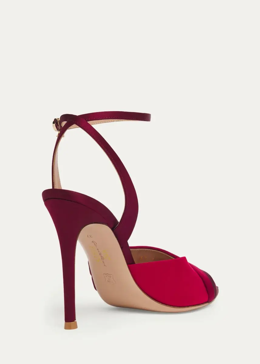 Gianvito Rossi 105mm Crepe Satin Ankle-Strap Pumps | Thumbnail 2 Gianvito Rossi 105mm Crepe Satin Ankle-Strap Pumps | Thumbnail 2