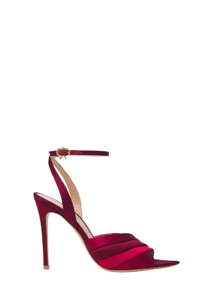 105mm Crepe Satin Ankle-Strap Pumps