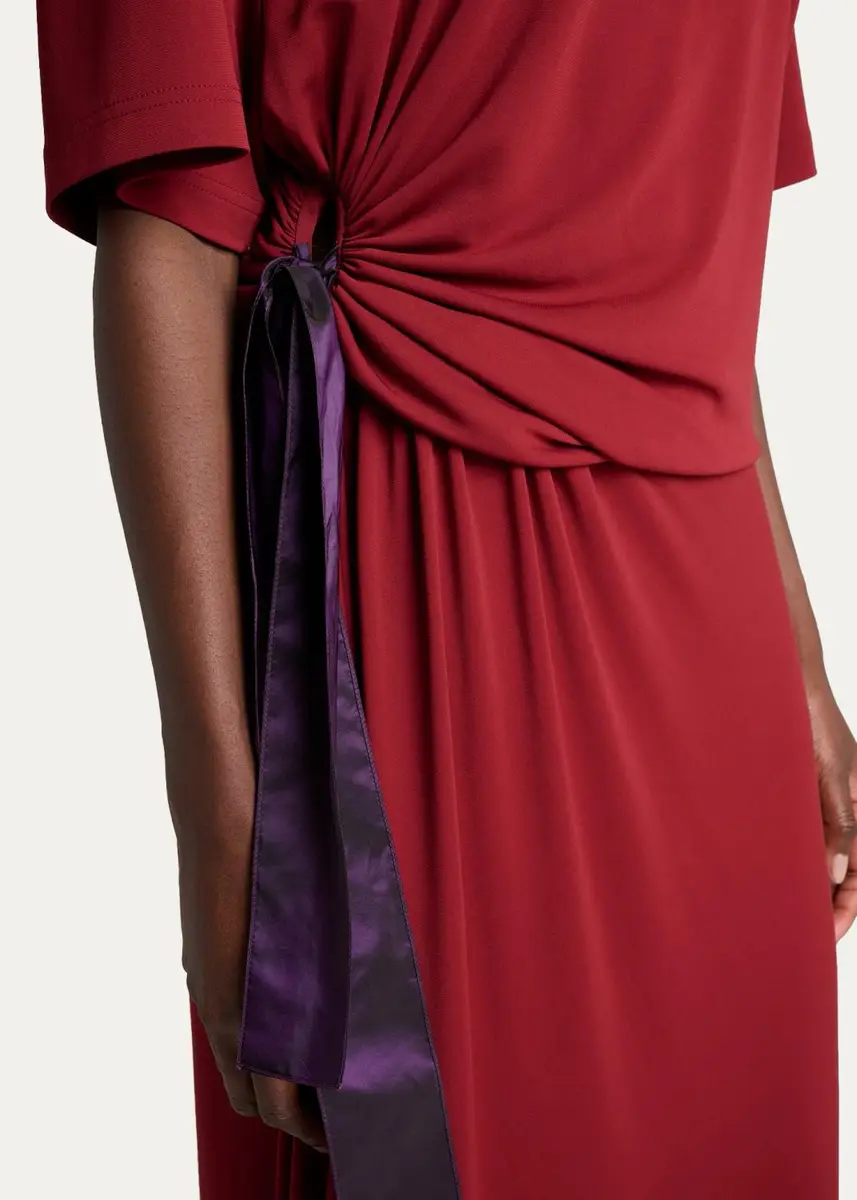 Balenciaga Gathered Blouson Maxi T-Shirt Dress | Thumbnail 5