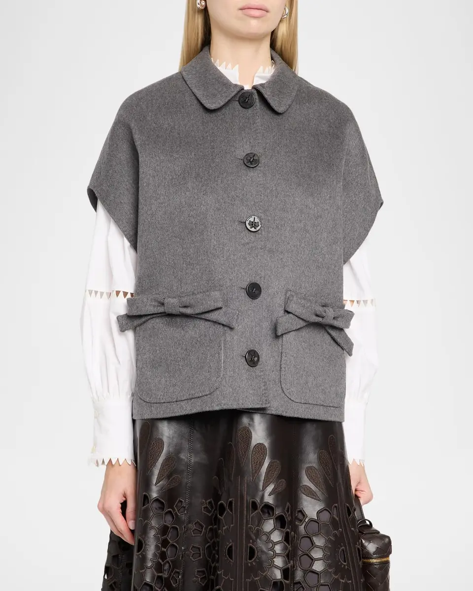 MAISON COMMON Cashmere Casual Short-Sleeve Jacket | Thumbnail 4 MAISON COMMON Cashmere Casual Short-Sleeve Jacket | Thumbnail 4