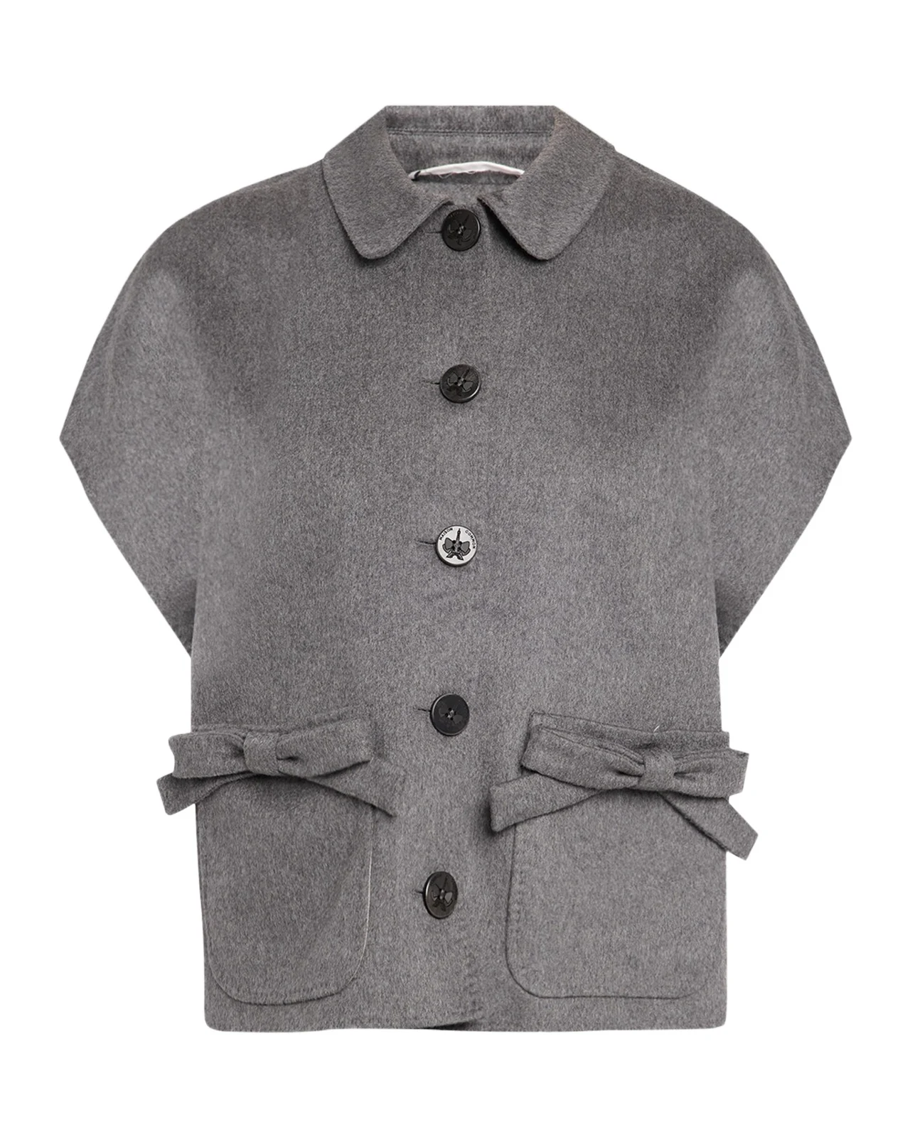 MAISON COMMON Cashmere Casual Short-Sleeve Jacket