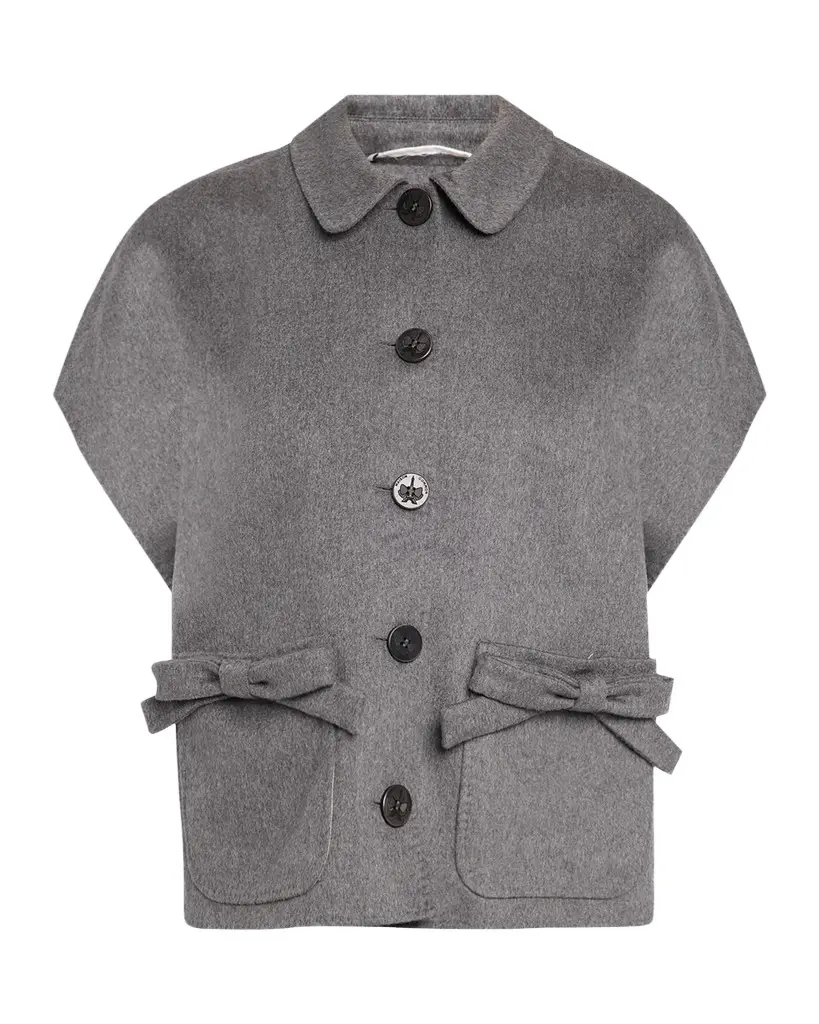 MAISON COMMON Cashmere Casual Short-Sleeve Jacket