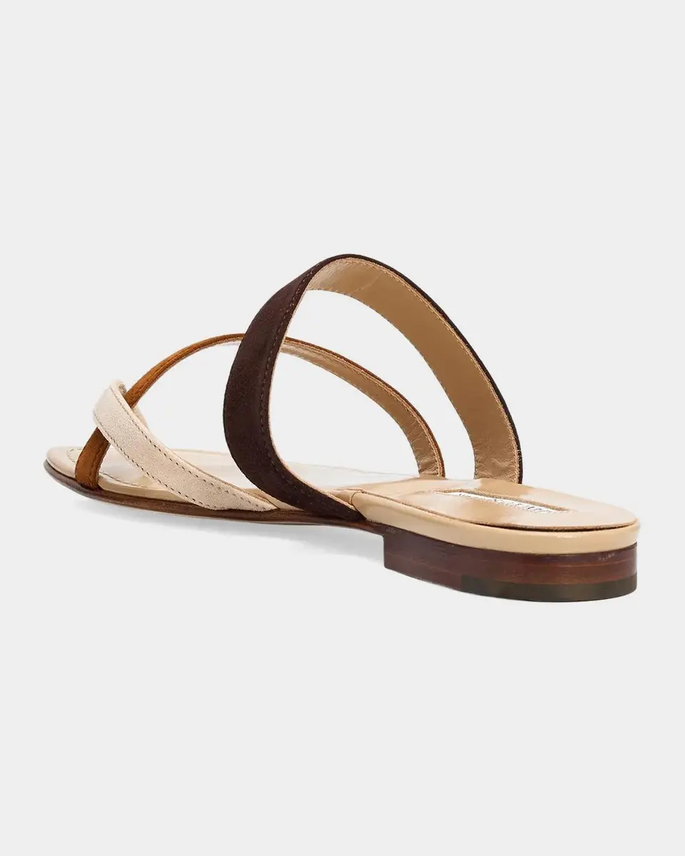 Manolo Blahnik Susa Suede Crisscross Flat Sandals | Thumbnail 2 Manolo Blahnik Susa Suede Crisscross Flat Sandals | Thumbnail 2