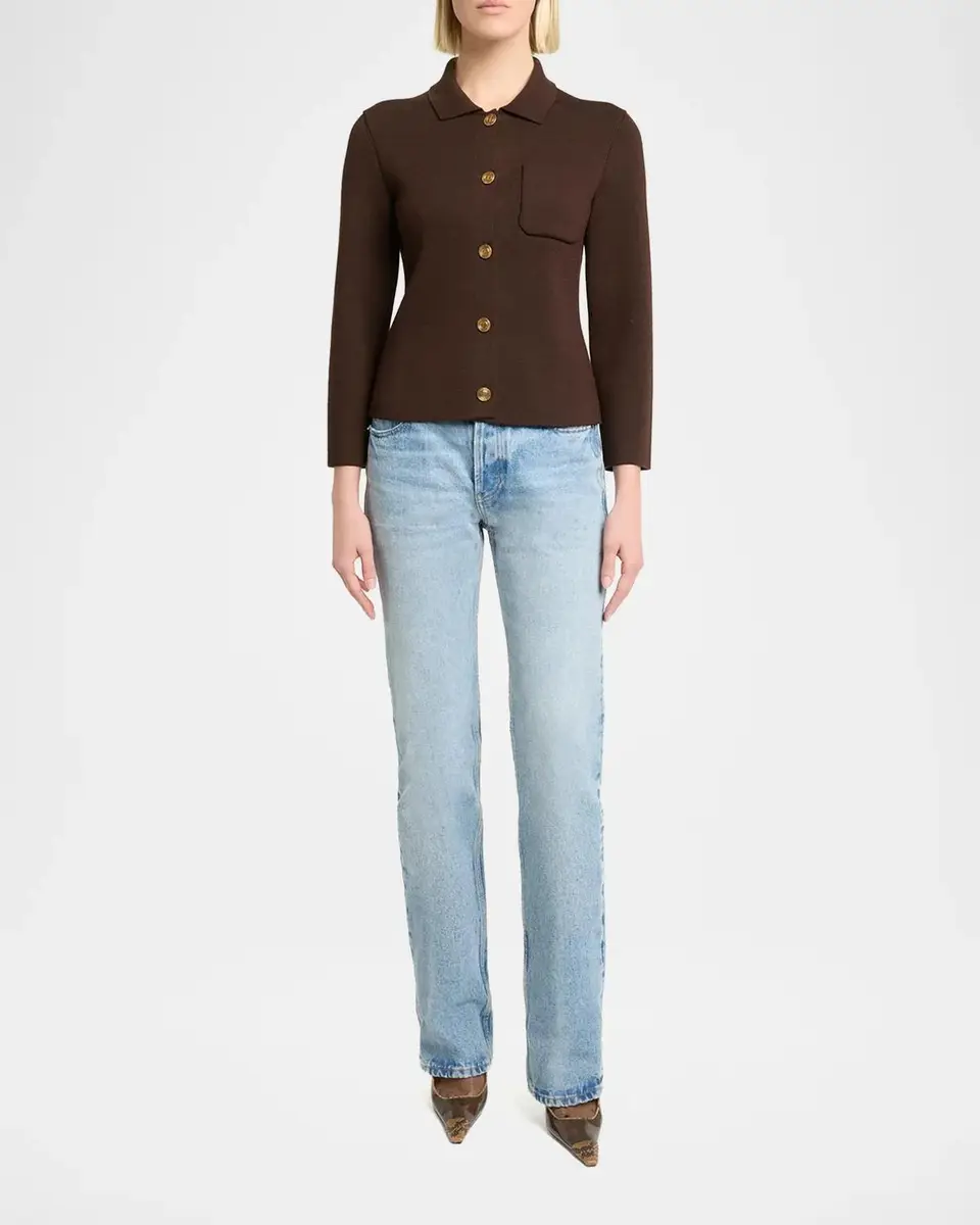 Saint Laurent Wool Polo Cardigan | Thumbnail 2